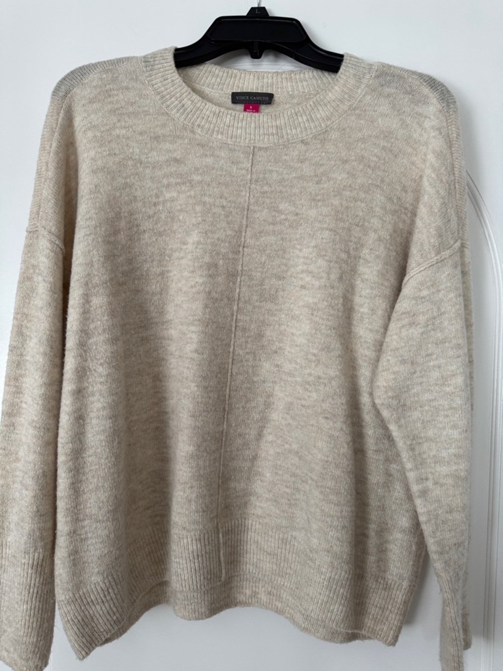 Vince Camuto Neutral Cream Pullover Sweater